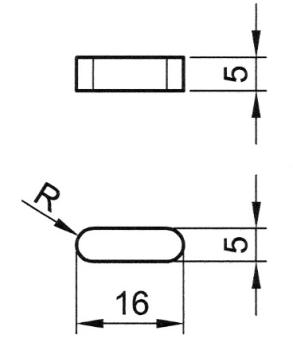 Paßfeder 5/5x16